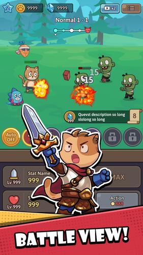 Cat Legend: Idle RPG War Captura de pantalla 0