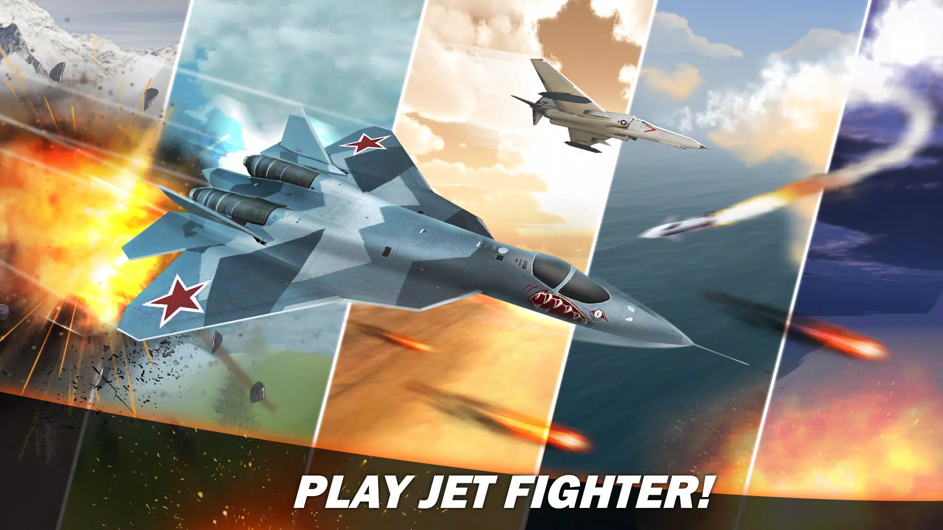 Jet Fighter Airplane Racing Скриншот 0