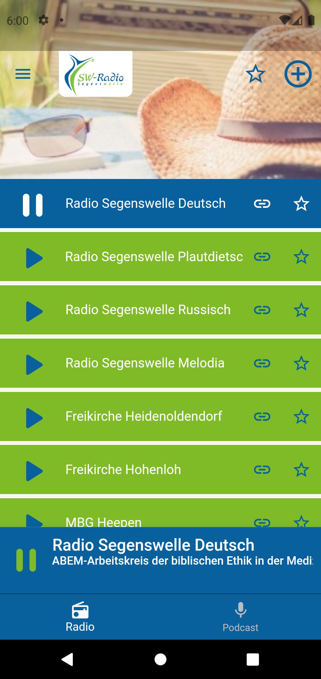 Schermata Radio Segenswelle 0