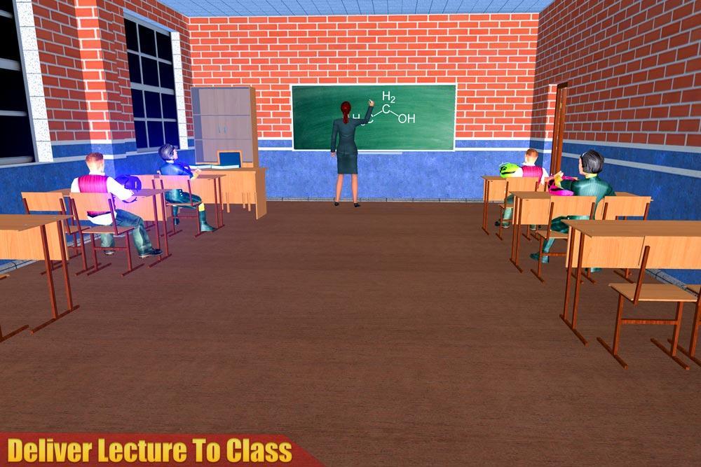 Virtual High School Teacher 3D Capture d'écran 2