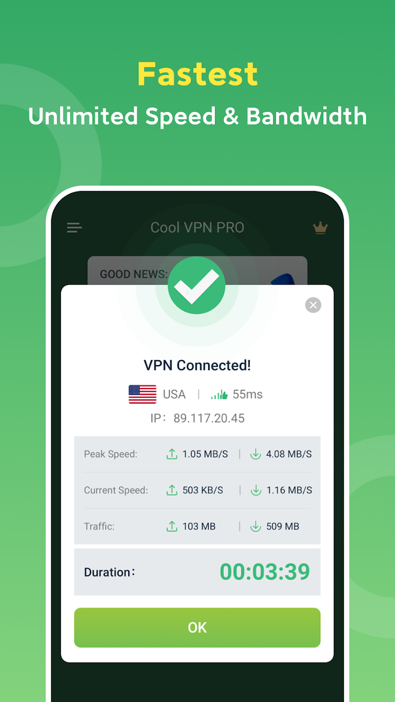 Cool VPN Pro - 빠른 VPN 프록시 스크린샷 1