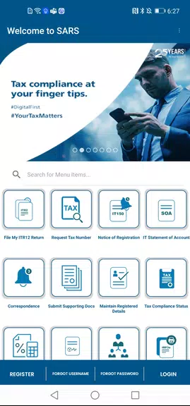 SARS Mobile eFiling Zrzut ekranu 1