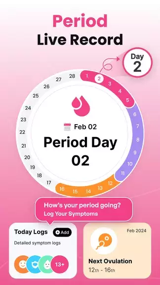 Period Tracker Ovulation Cycle Zrzut ekranu 0