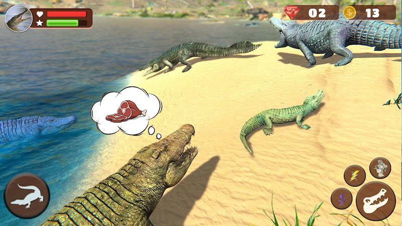 Wild Crocodile Family Sim Game Captura de tela 0