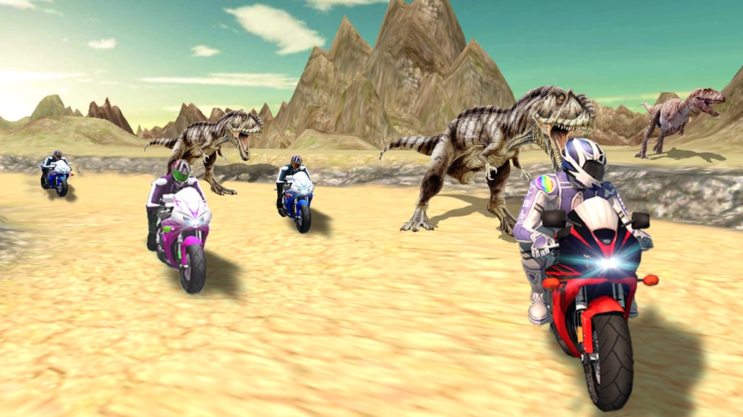 Dino World Bike Race Game - Jurassic Adventure Ekran Görüntüsü 2