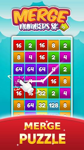 2048 Number Merge Games Puzzle Schermafbeelding 2