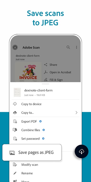 Adobe Scan: PDF Scanner, OCR Mod Ekran Görüntüsü 3