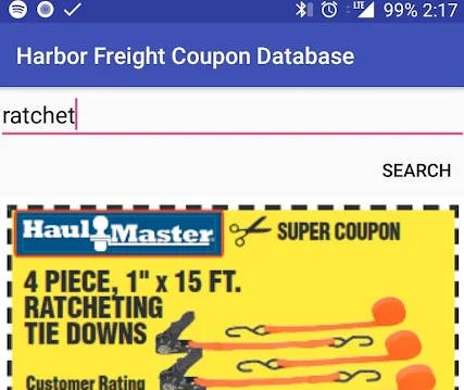 Harbor Freight Coupon Database - HFQPDB スクリーンショット 0
