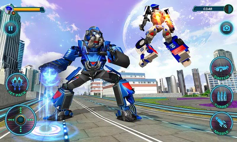 US Police Robot Car Revenge ဖန်သားပြင်ဓာတ်ပုံ 2