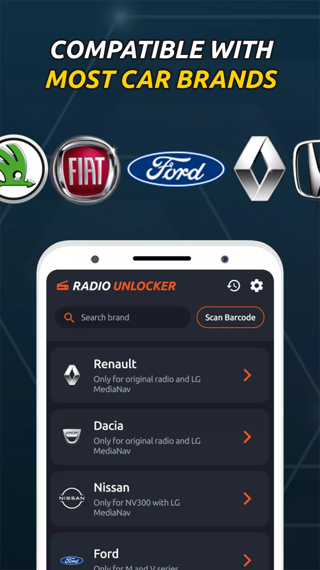 Radio Code Generator Unlocker स्क्रीनशॉट 2