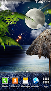 Tropical Night Live Wallpaper Captura de tela 0