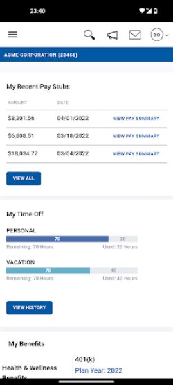 Paychex Oasis Employee Connect 스크린샷 2