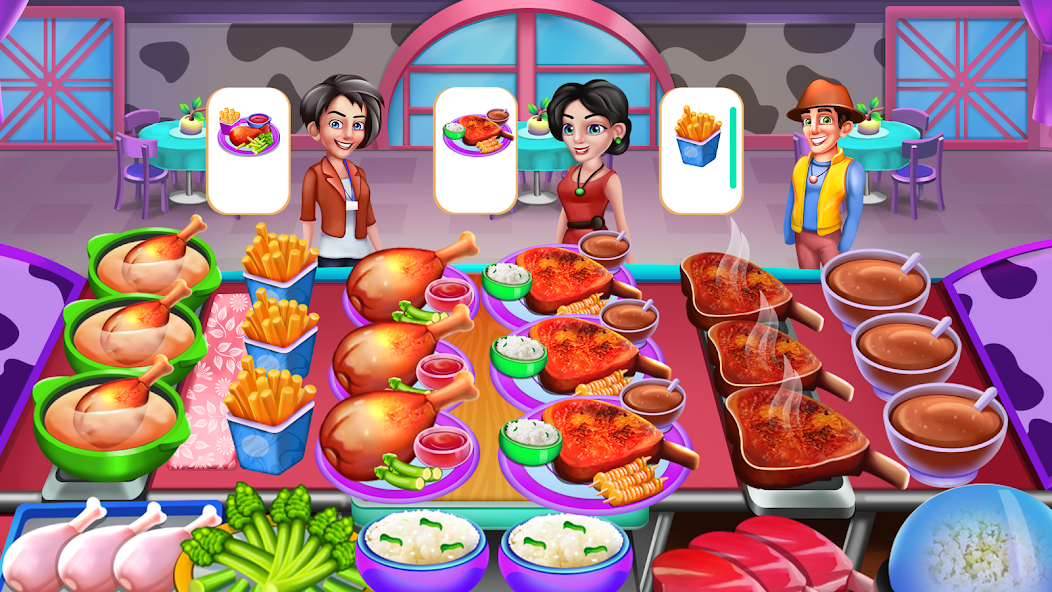 Cooking Food: Time Management Mod ဖန်သားပြင်ဓာတ်ပုံ 1