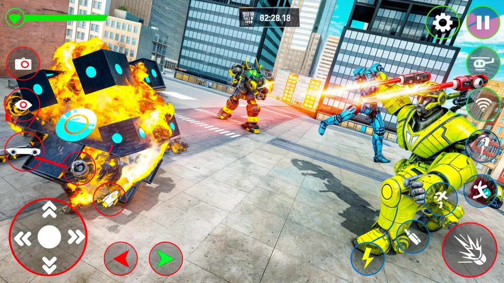 Red Ball Robot Car: Robot Game ภาพหน้าจอ 1