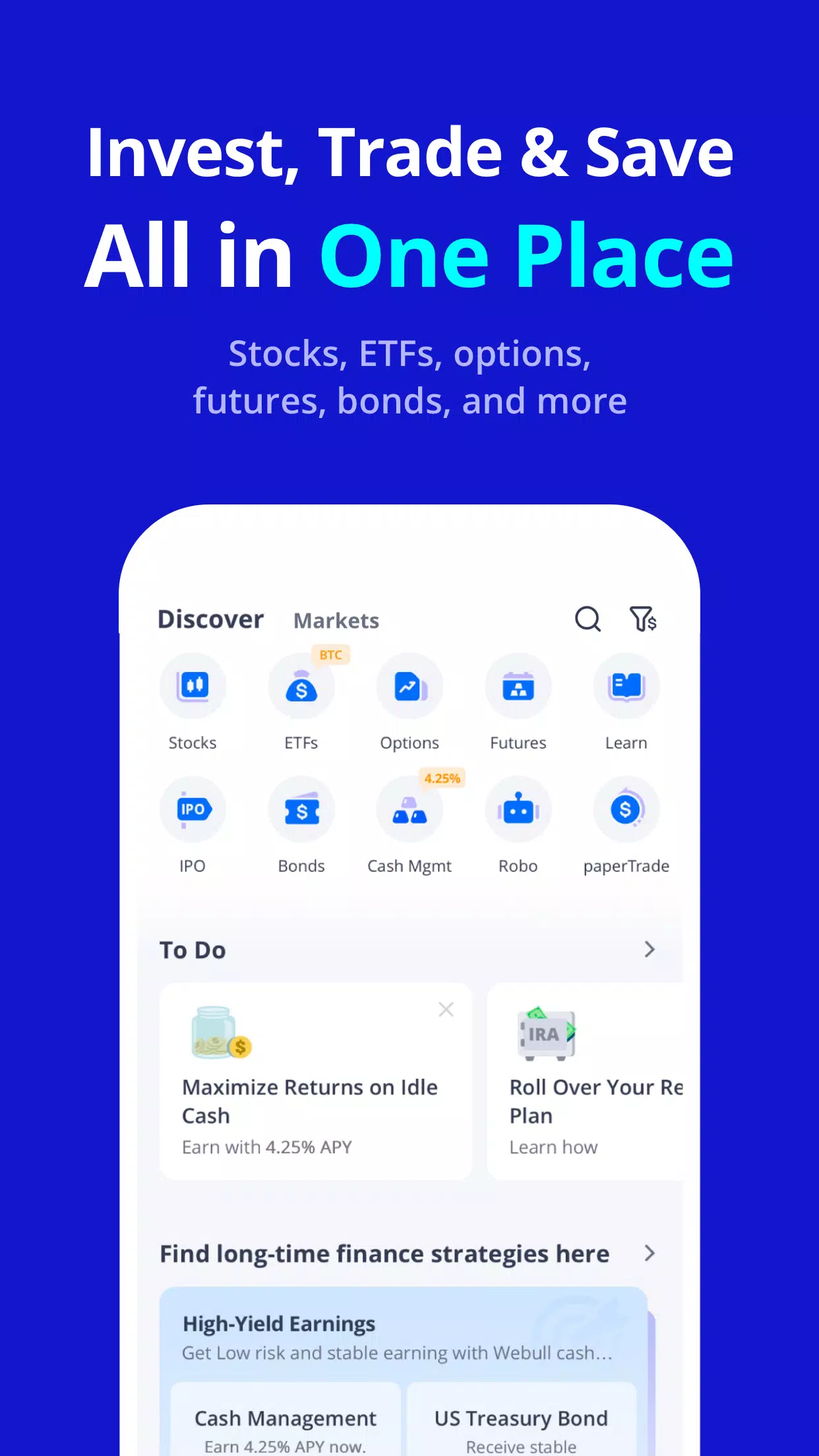 Webull - Stock Quotes & News Captura de pantalla 1