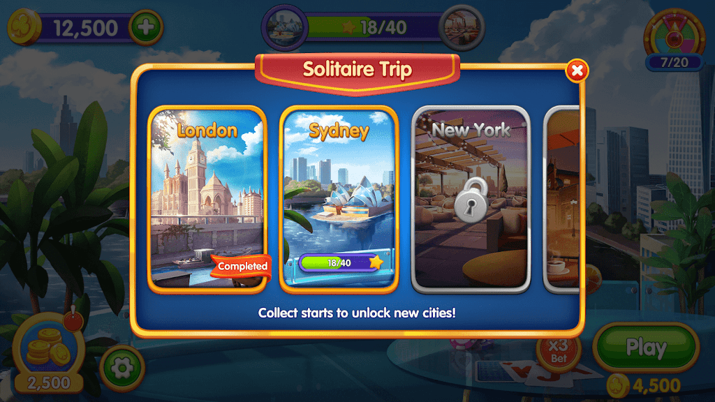 Solitaire Trip: Classic Tripeaks Card Game Screenshot 3