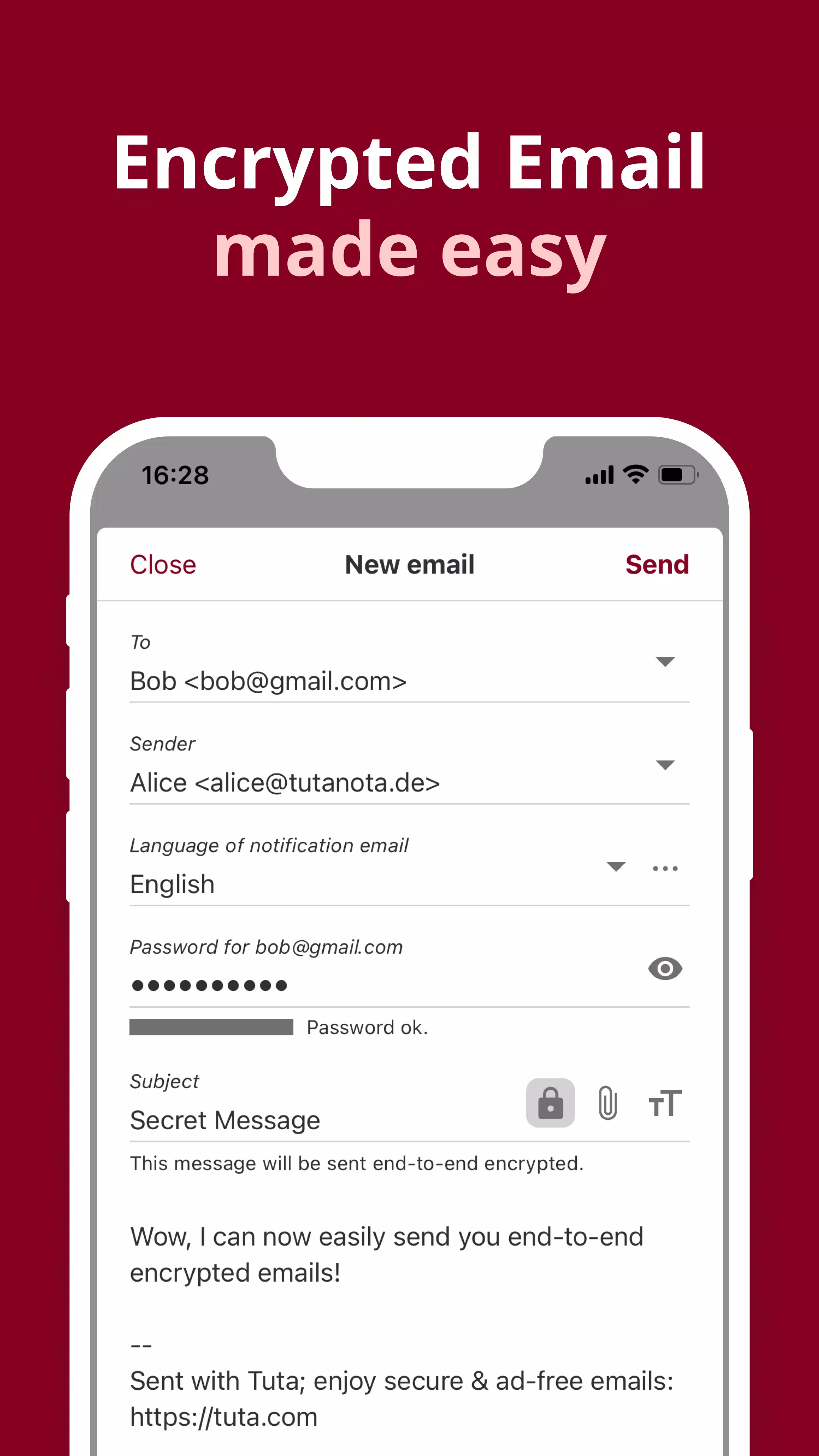 Private Encrypted Email Tuta Tangkapan skrin 1