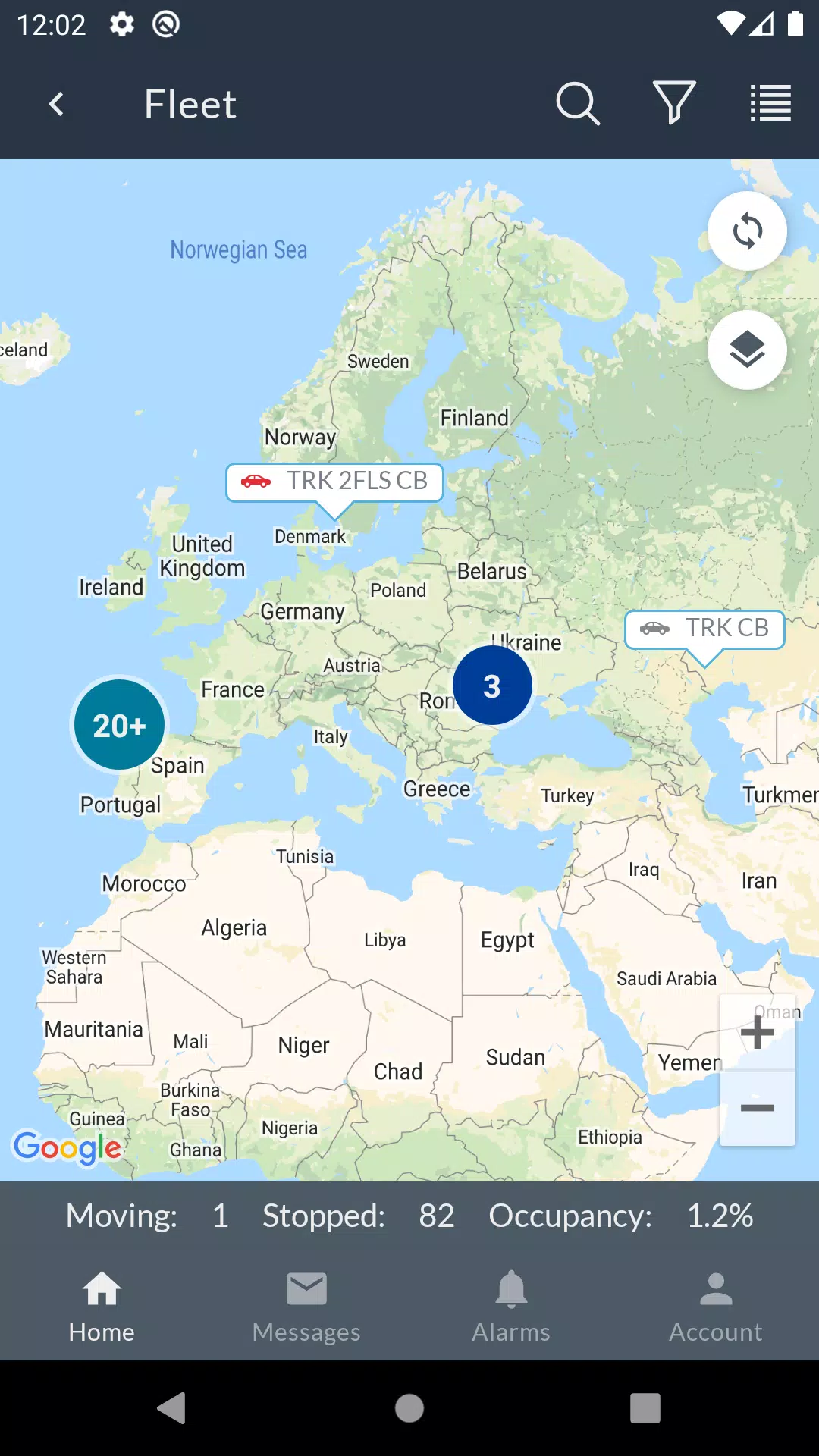 Schermata Frotcom Fleet Manager 1