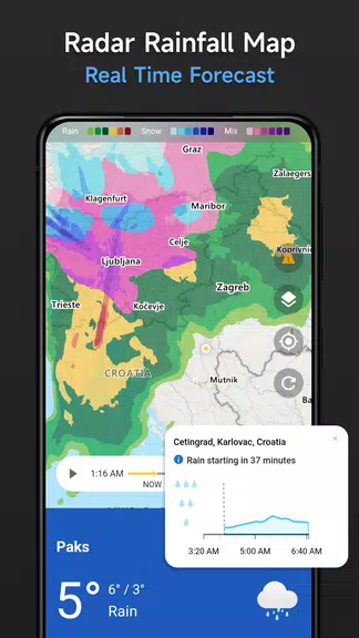 Live Weather & Radar Map ဖန်သားပြင်ဓာတ်ပုံ 3