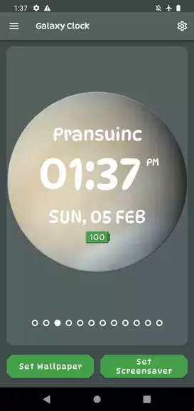 Galaxy Clock Live Wallpapers Screenshot 3