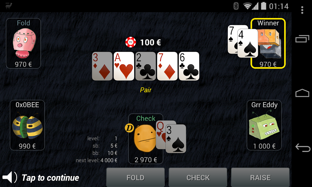 Bots Don't Bluff Offline Poker Capture d'écran 3