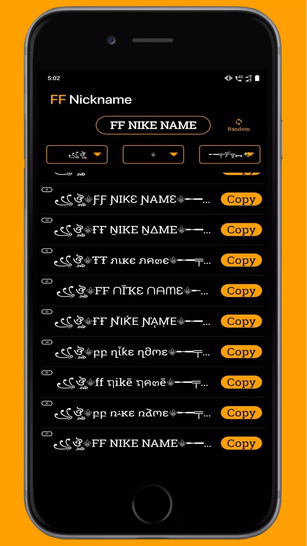 FF Name Creator - Nickname Generator For Games應用截圖第2張