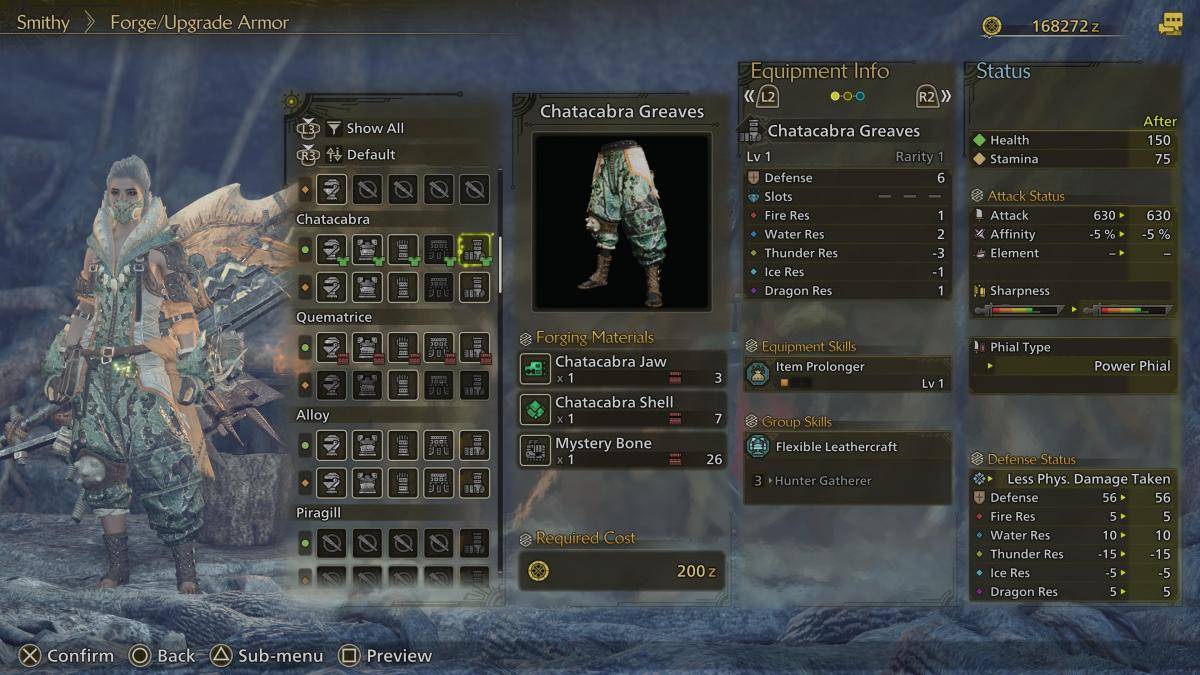 Chateacabra Armor Set Design 2
