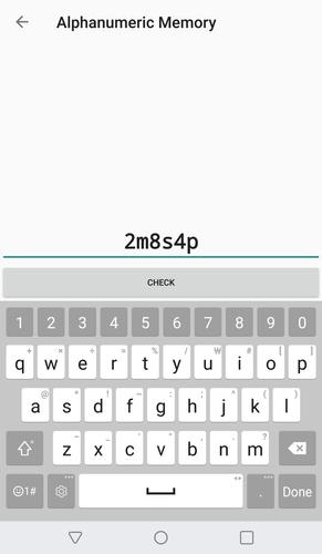 Alphanumeric Memory Capture d'écran 2