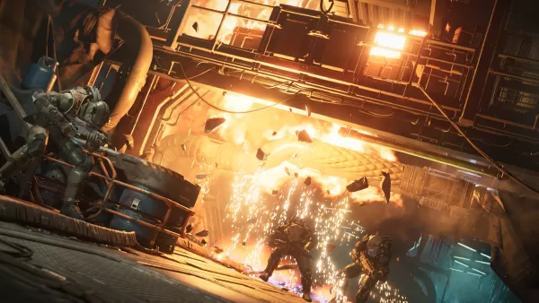 Сцена с планетарным ландшафтом