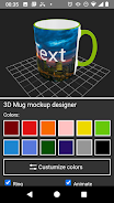 3D Mug Mockup Designer Captura de pantalla 0