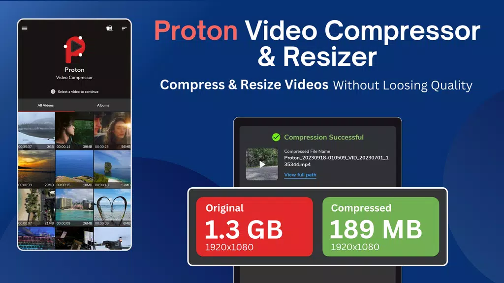 Reduce & compress video size スクリーンショット 0