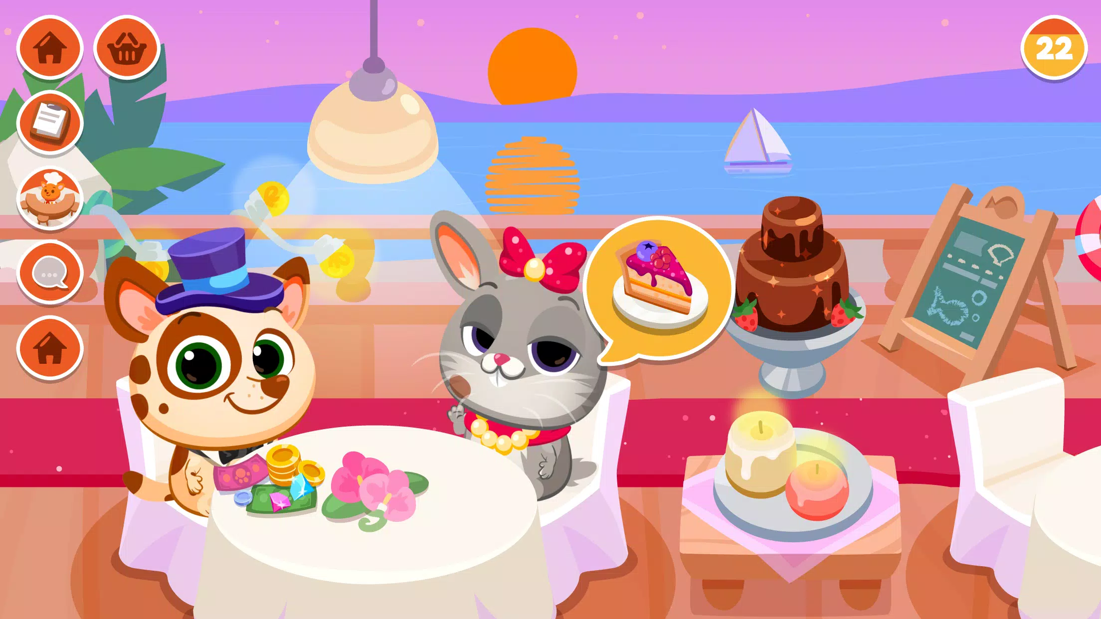 Bubbu Restaurant - My Cat Game Ekran Görüntüsü 1