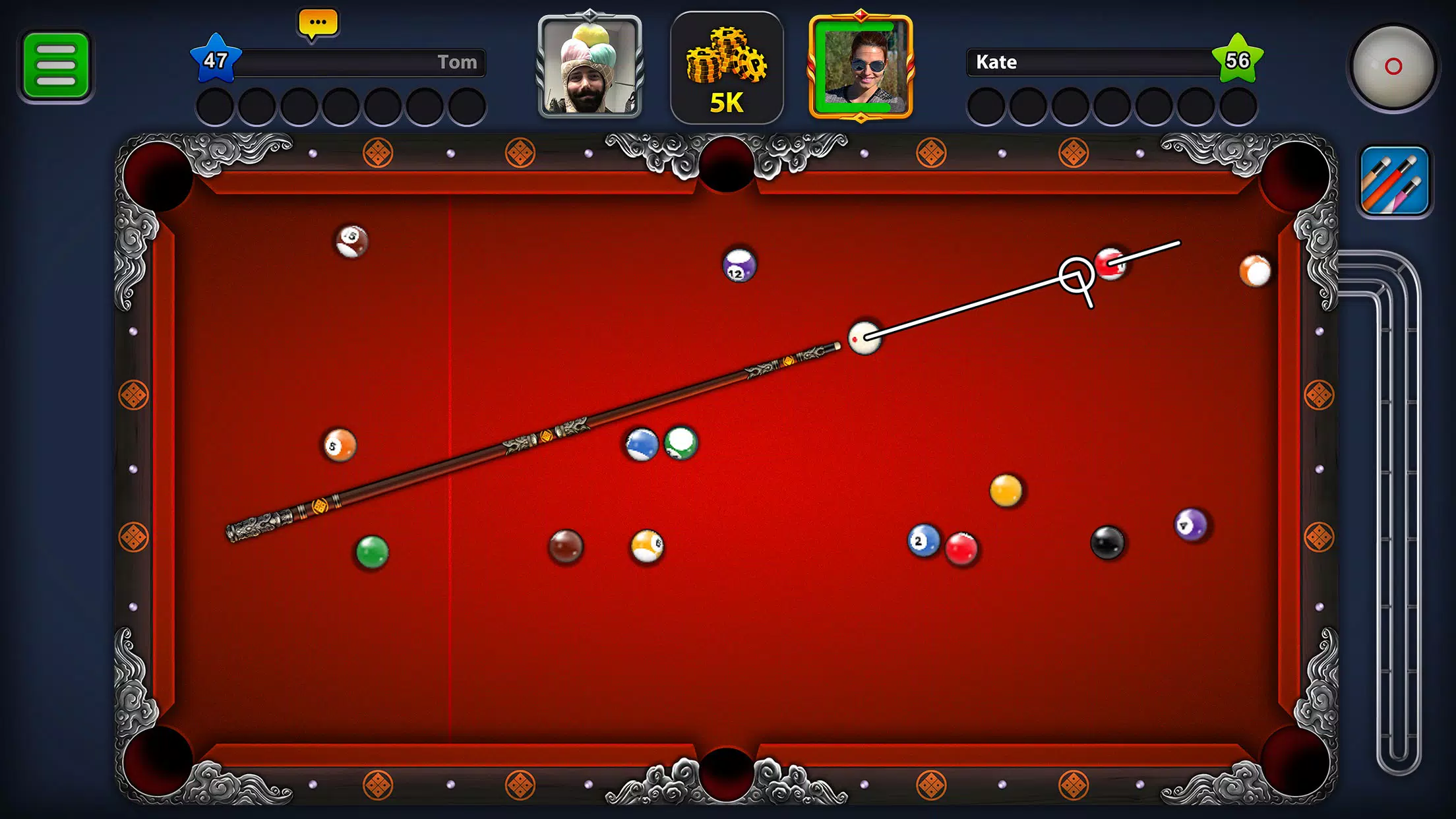 Billiards Game: 8 Ball Pool Ekran Görüntüsü 0