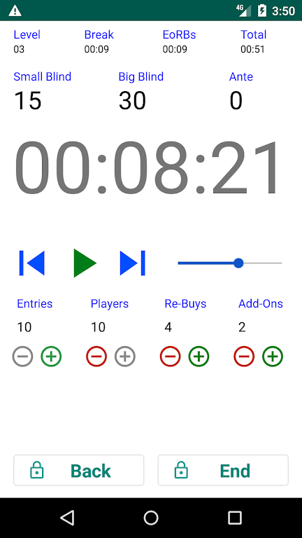Easy Poker Tournament Timer 스크린샷 2