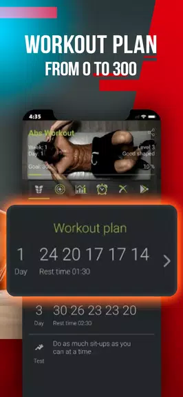 Abs Workout: Six Pack at Home Screenshot 1