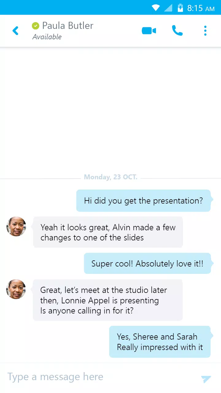 Skype for Business Tangkapan skrin 1