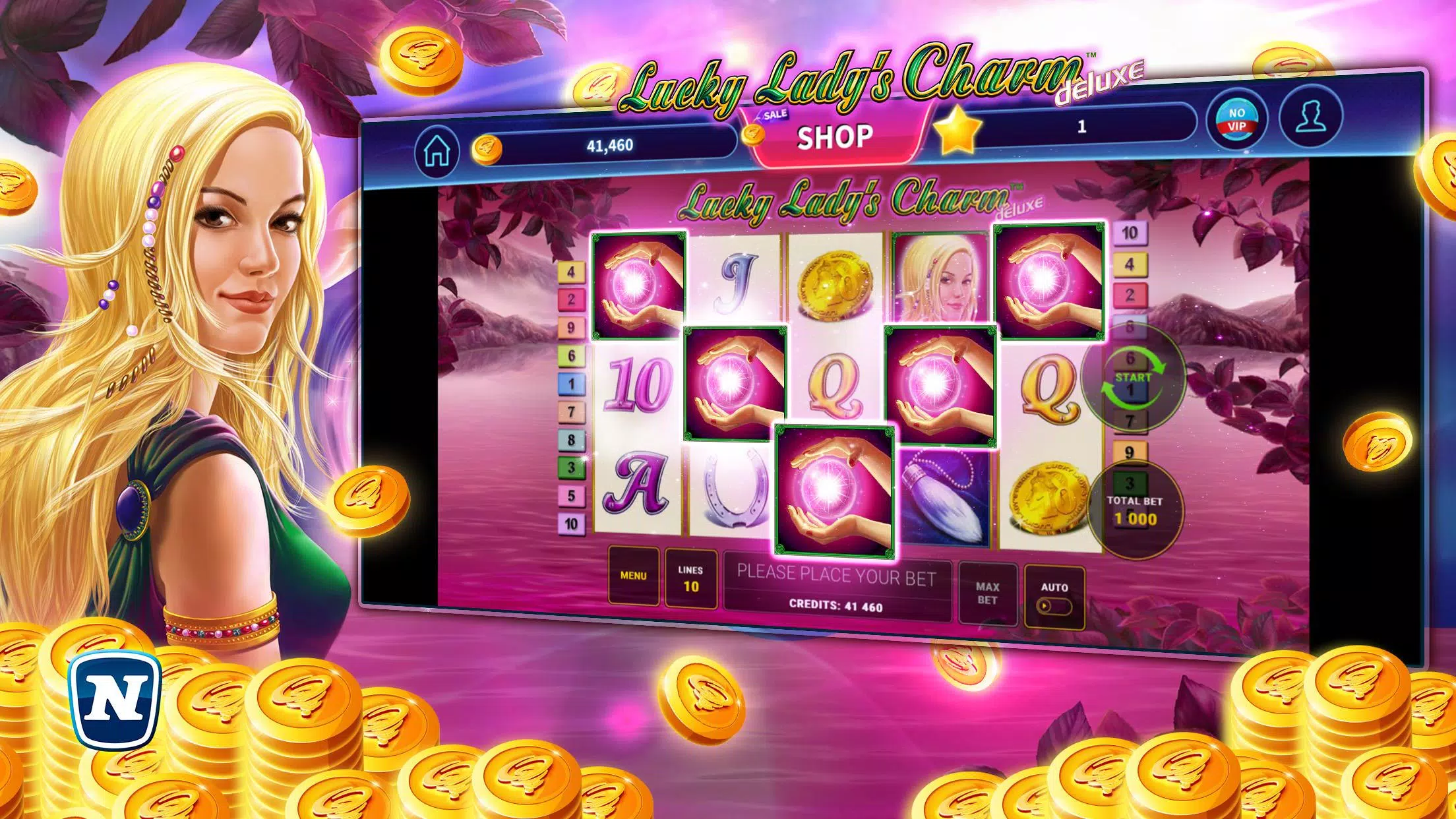 Lucky Lady's Charm Deluxe Slot Capture d'écran 0