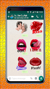 Lips, Kiss and Love Stickers स्क्रीनशॉट 0