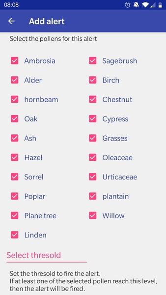 Alert Pollen スクリーンショット 2