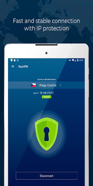 Fast VPN proxy servers with no logs - RUSVPN ဖန်သားပြင်ဓာတ်ပုံ 1