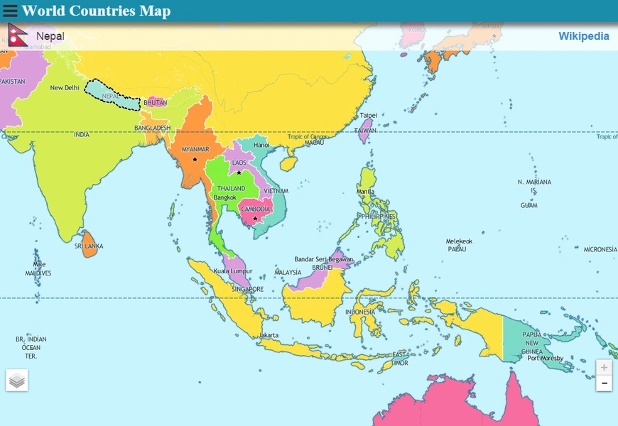 World Countries Map Ekran Görüntüsü 0