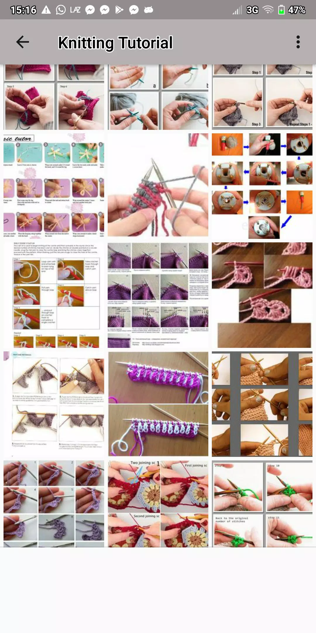 Knitting Tutorial Screenshot 3