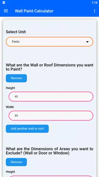 Wall Paint Calculator Скриншот 0