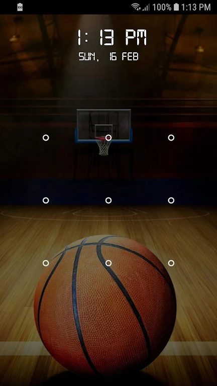 Basketball Screen Lock Pattern Captura de tela 1