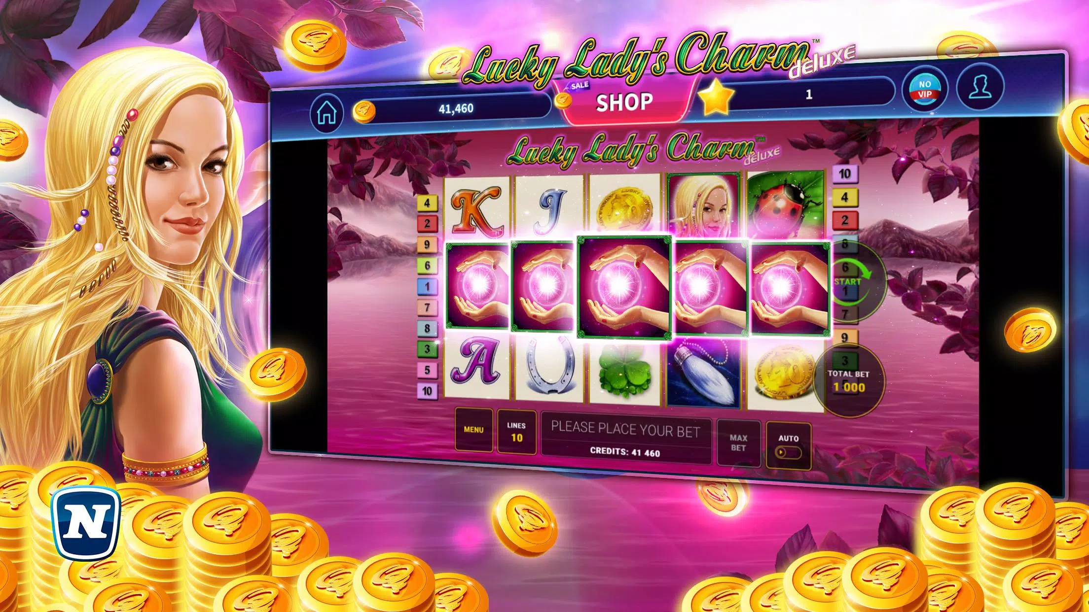 Lucky Lady's Charm Deluxe Slot Capture d'écran 2