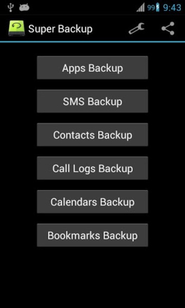 Super Backup: SMS and Contacts Schermafbeelding 2