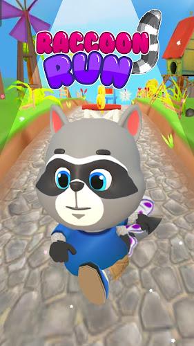 Raccoon Fun Run: Running Games Screenshot 2