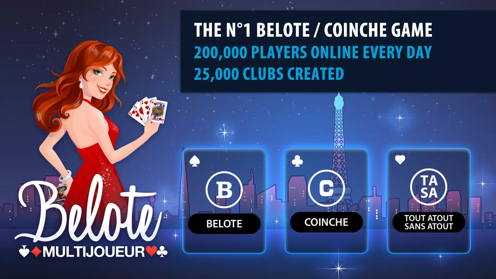 Belote & Coinche Multiplayer Captura de tela 0