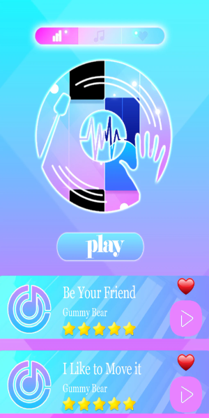 Gummy Bear Piano Tile Hop Game Captura de pantalla 0