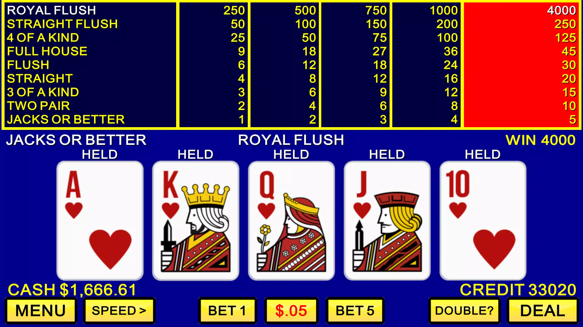 Video Poker Casino Ảnh chụp màn hình 0